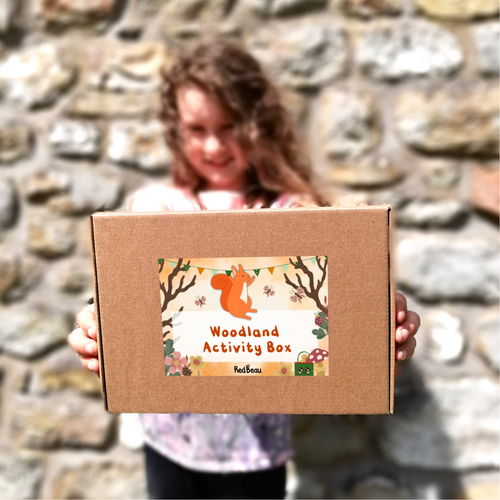 Eco-Friendly Woodland Activity Box for Kids (Ages 3-10) - Plastic Free Crafts & Games