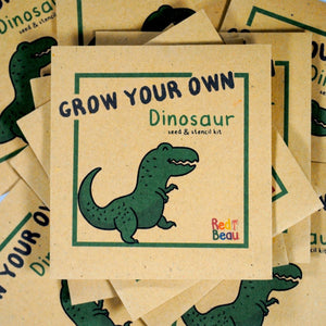 Dinosaur seed and stencil pack