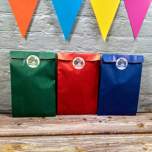 Filled Green Tractor Party Bags for Ages 3 to 8