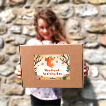 Load image into Gallery viewer, Eco-Friendly Woodland Activity Box for Kids (Ages 3-10) - Plastic Free Crafts &amp; Games