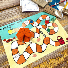 Load image into Gallery viewer, seaside board game using plastic free materials, fun for kids on holiday