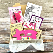 Load image into Gallery viewer, Eco-Friendly Unicorn Activity Box for Kids (Ages 3-10) - Plastic Free Crafts &amp; Games