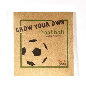 Eco friendly football kids party bag filler with cress seeds and football stencil