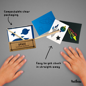 Space Scratch Art Kit - Eco-Friendly Party Favour for Kids