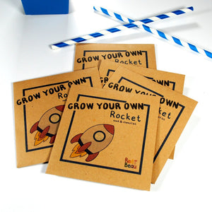 Grow your own rocket, plastic free party bag gifts