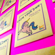 Load image into Gallery viewer, A compostable Unicorn birthday party favour