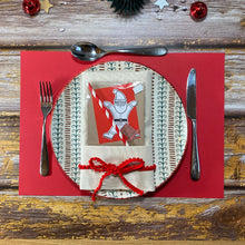 Load image into Gallery viewer, Flying santa eco kids craft kit, unique with compostable packaging and perfect for the christmas table instead of a cracker