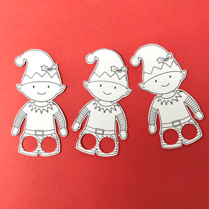 Christmas elf eco friendly finger puppets