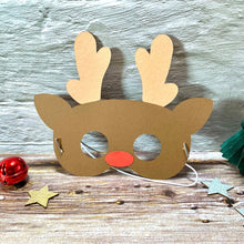 Load image into Gallery viewer, Rudolph reindeer craft kit for kids in sustainable packaging for a christmas eve box