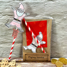 Load image into Gallery viewer, Flying Santa plastic free craft kit for kids