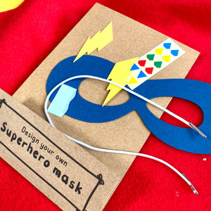 Make a superhero mask party bag craft x 5