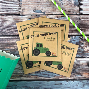 Green tractor paper party bag ideas