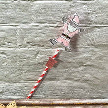 Load image into Gallery viewer, santa flying out of the chimney kids christmas craft 