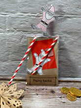 Load image into Gallery viewer, Flying Santa eco Christmas craft kit