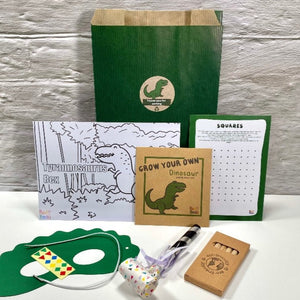 Eco friendly dinosaur paper party bag