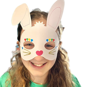 Easter bunny mask using eco-friendly materials