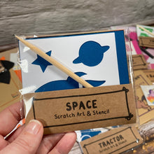 Load image into Gallery viewer, Space Scratch Art Kit - Eco-Friendly Party Favour for Kids