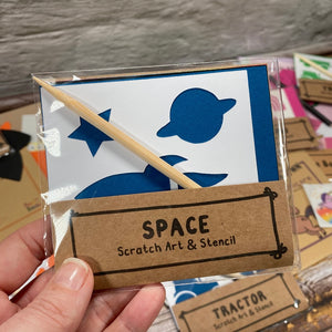 Space Scratch Art Kit - Eco-Friendly Party Favour for Kids