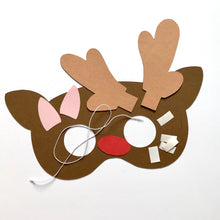 Load image into Gallery viewer, Reindeer mask eco friendly kids craft kit