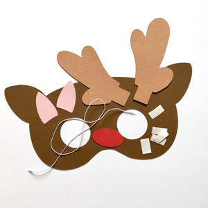 Reindeer mask eco friendly kids craft kit