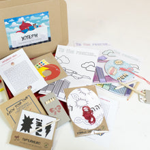 Load image into Gallery viewer, Superhero activity set with eco friendly crafts and games, perfect for a birthday party