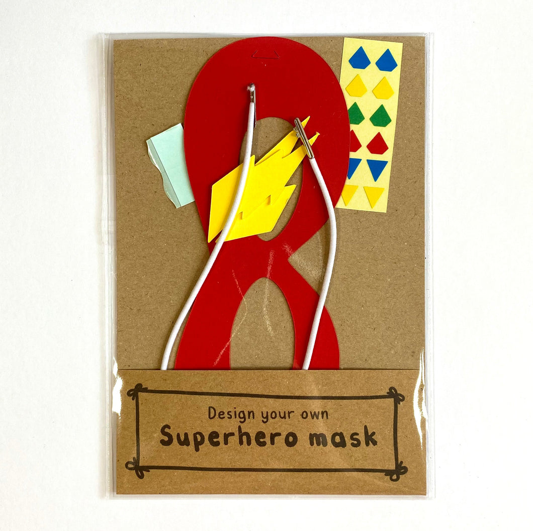 Make a superhero mask party bag craft x 5