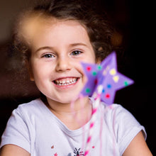 Load image into Gallery viewer, Little girl holding a paper craft wand at a birthday party