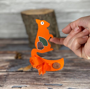 Red squirrel craft set for children made from card and sustainable components