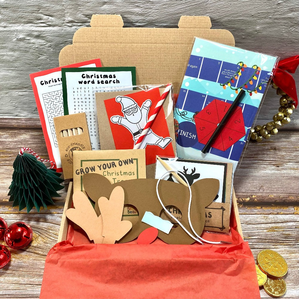 Christmas eve box refill pack with eco-friendly crafts and games
