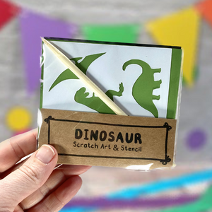 Dinosaur scratch art party favours x 5