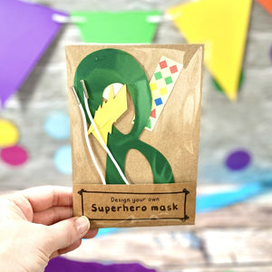 green superhero paper party bag filler